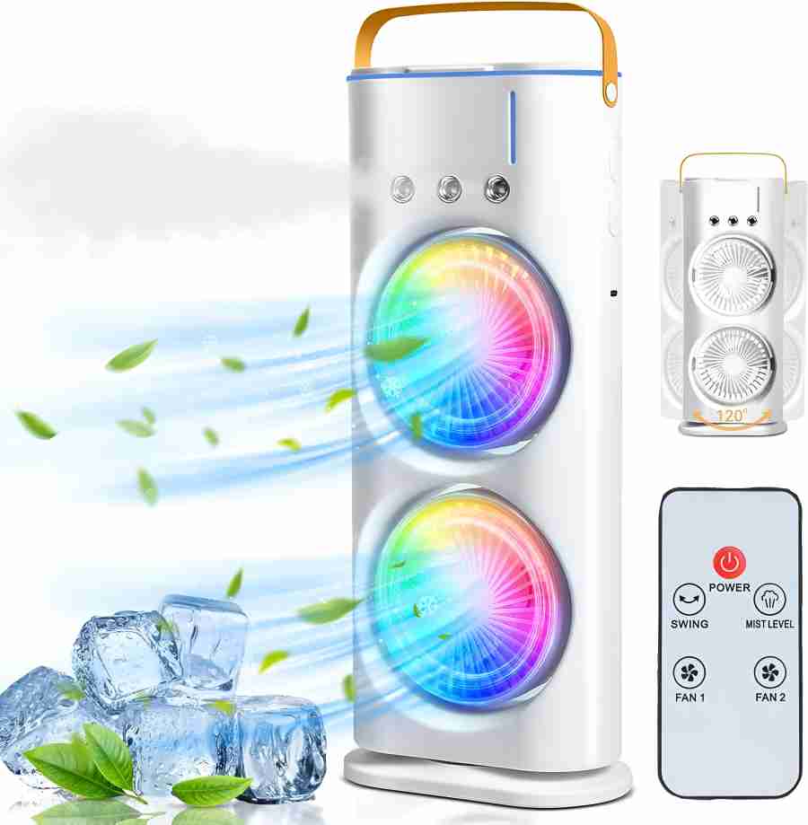 Portable Doul Fan Rechargeable cooler cum A/C